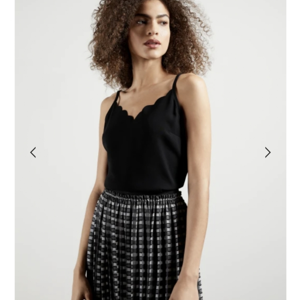 Ted Baker Siina scalloped cami Black w/ Tags